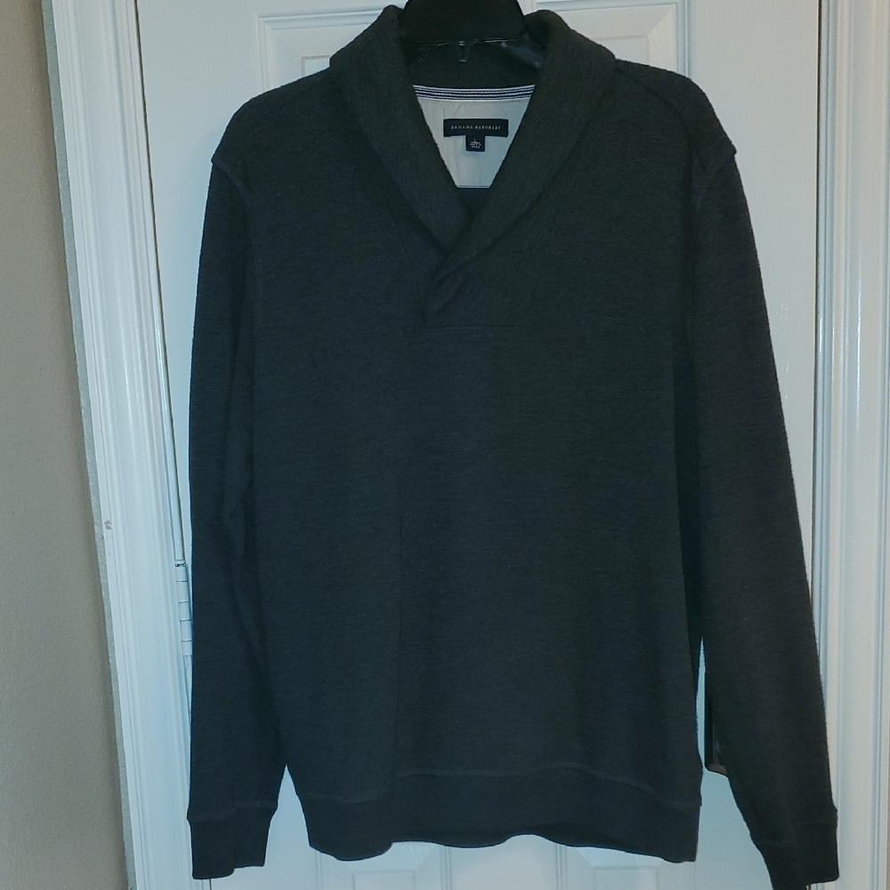 Banana Republic Men’s V-Neck Shawl Pullover - Charcoal